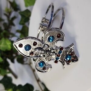 Silver Fleur de Lis Clamper Hinge Bracelet